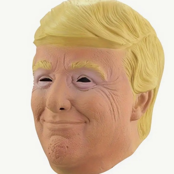 TRUMP RUBBER MASK IS BRAND NEW. COVERS THE FRONT AND BACK KIDS OR ADULTS - Picture 2 of 2